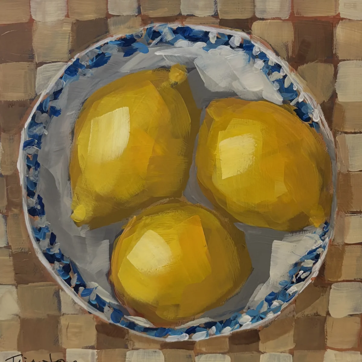 Lemons on Gingham - Trish Jones