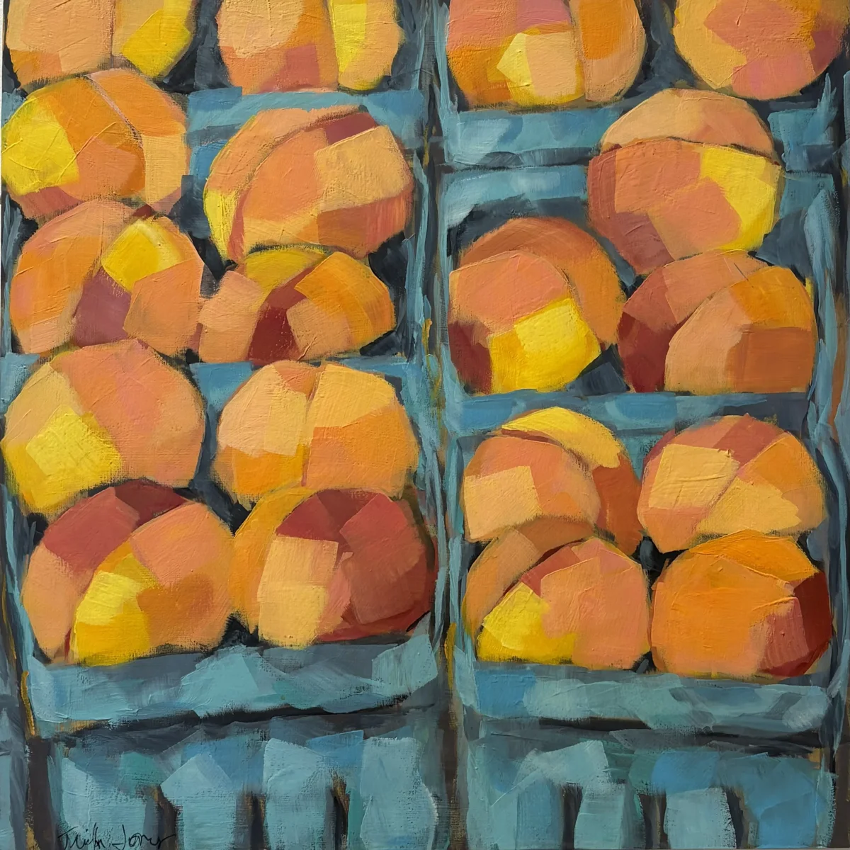 Peaches at Market - Trish Jones